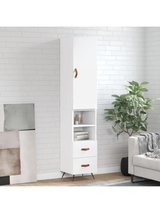 Skříň highboard bílá 34,5 x 34 x 180 cm kompozitní dřevo