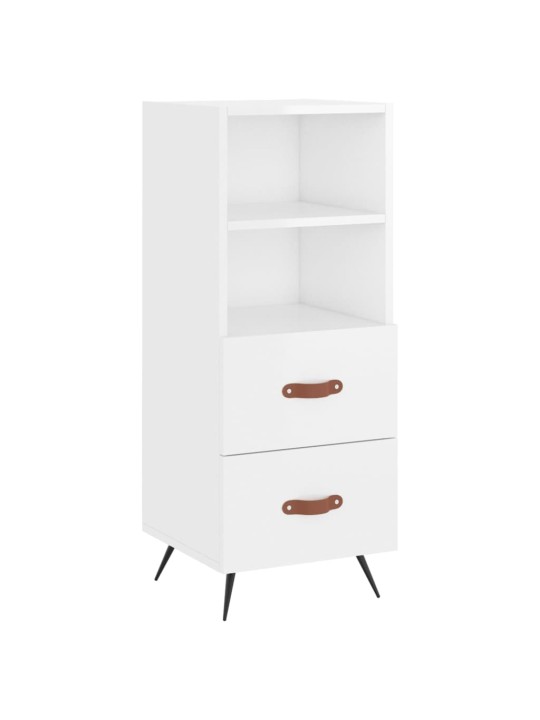 Skříň highboard bílá s vysokým leskem 34,5x34x180 cm kompozit