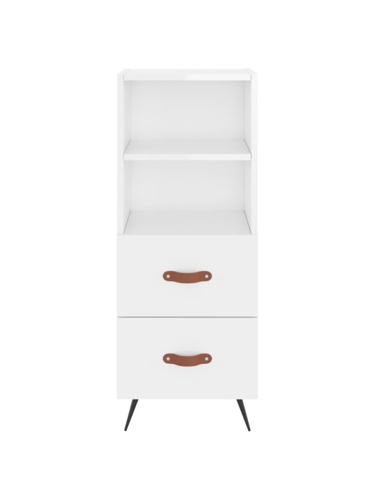 Skříň highboard bílá s vysokým leskem 34,5x34x180 cm kompozit