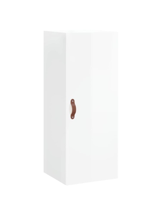 Skříň highboard bílá s vysokým leskem 34,5x34x180 cm kompozit