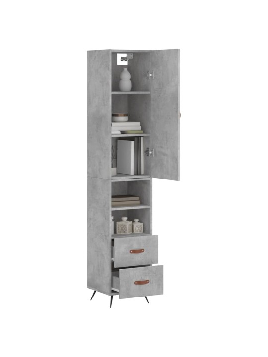 Skříň highboard betonově šedá 34,5x34x180 cm kompozitní dřevo