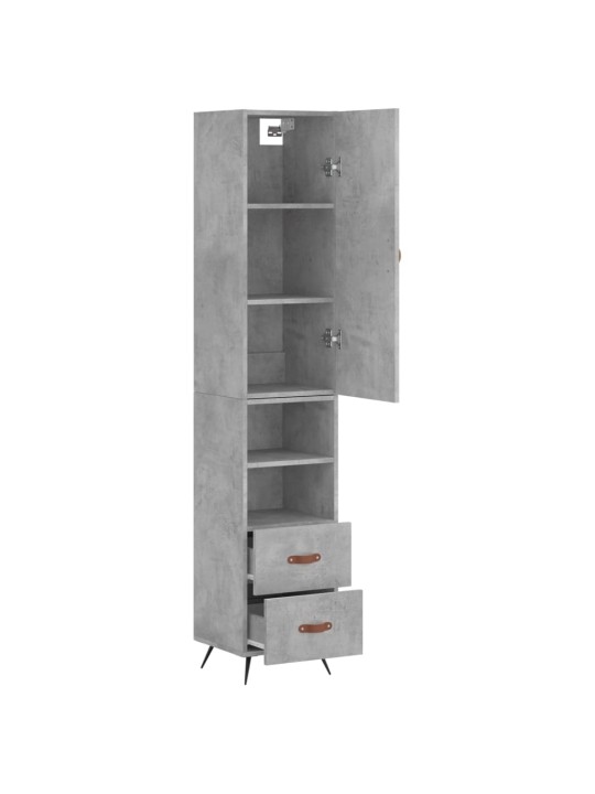 Skříň highboard betonově šedá 34,5x34x180 cm kompozitní dřevo