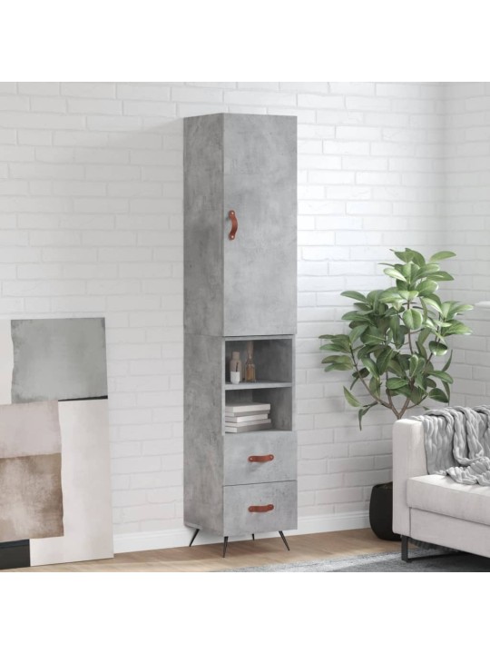 Skříň highboard betonově šedá 34,5x34x180 cm kompozitní dřevo