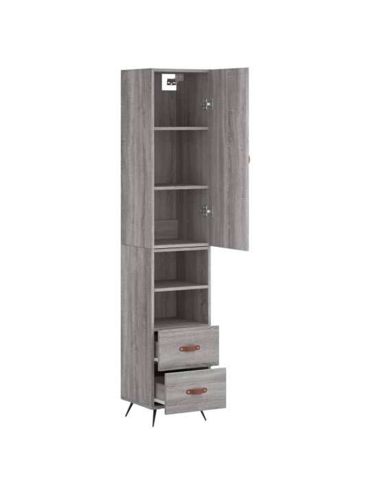 Skříň highboard šedá sonoma 34,5 x 34 x 180 cm kompozitní dřevo