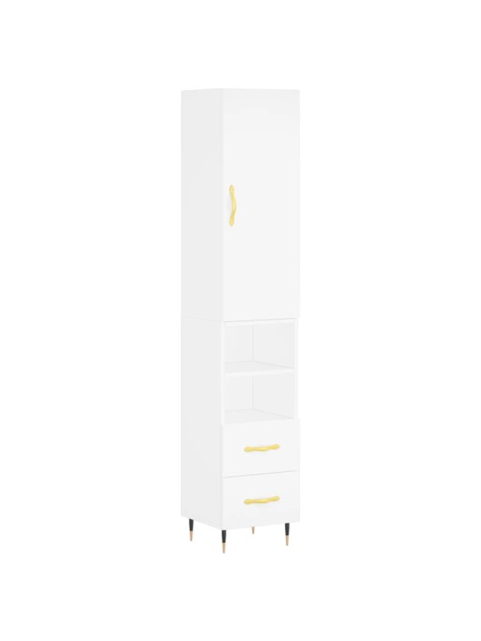 Skříň highboard bílá 34,5 x 34 x 180 cm kompozitní dřevo