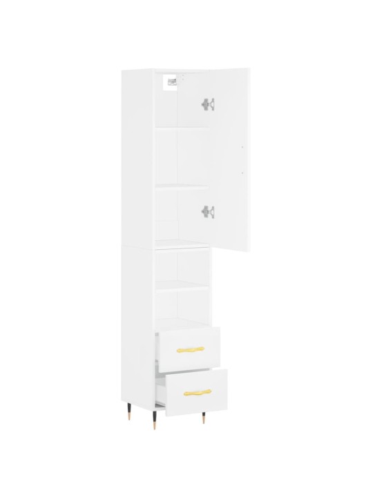 Skříň highboard bílá 34,5 x 34 x 180 cm kompozitní dřevo