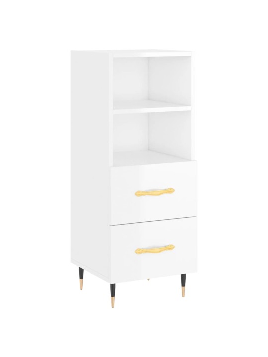 Skříň highboard bílá s vysokým leskem 34,5x34x180 cm kompozit