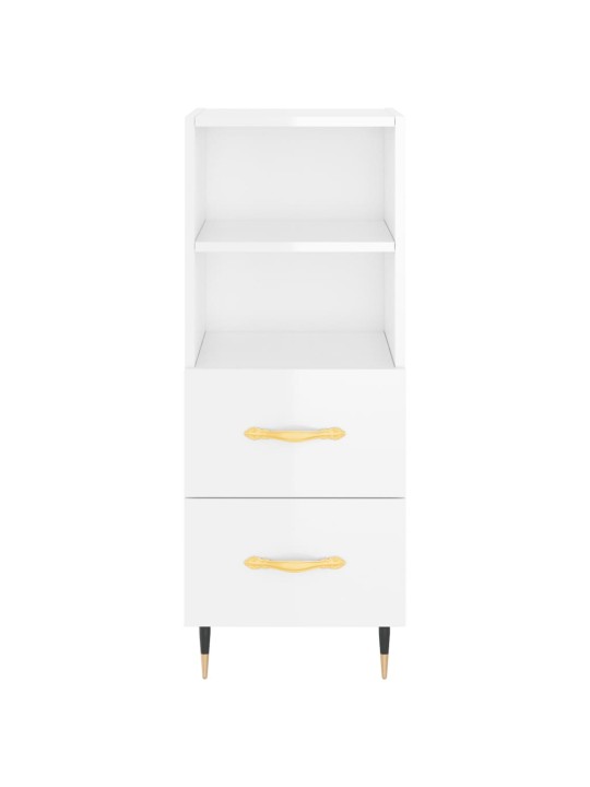 Skříň highboard bílá s vysokým leskem 34,5x34x180 cm kompozit