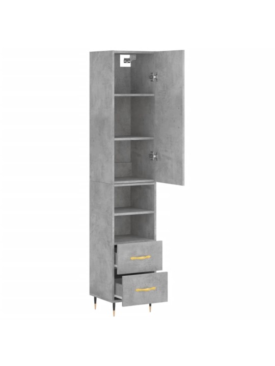 Skříň highboard betonově šedá 34,5x34x180 cm kompozitní dřevo