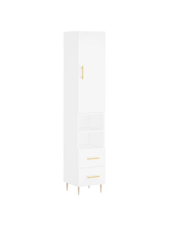 Skříň highboard bílá 34,5 x 34 x 180 cm kompozitní dřevo