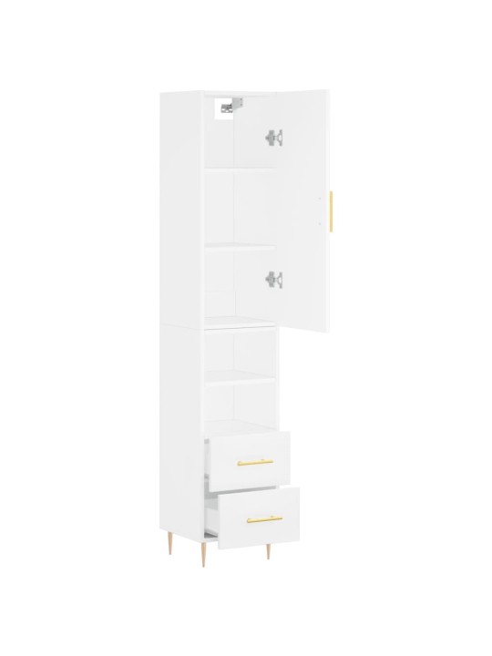 Skříň highboard bílá 34,5 x 34 x 180 cm kompozitní dřevo
