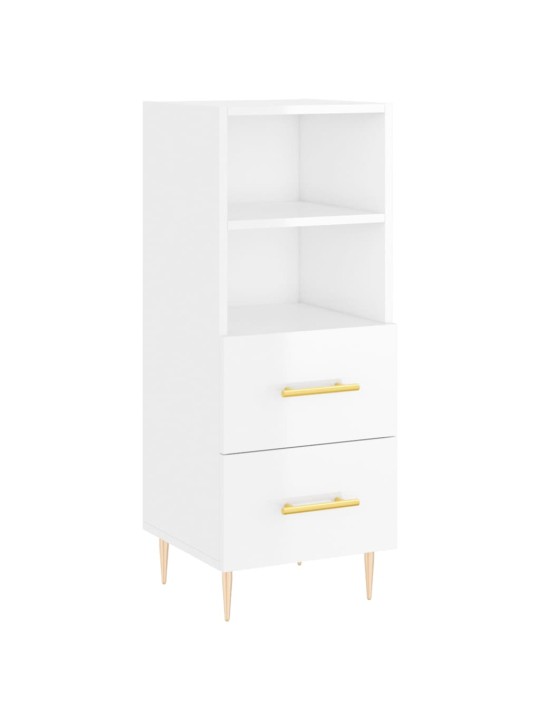 Skříň highboard bílá s vysokým leskem 34,5x34x180 cm kompozit