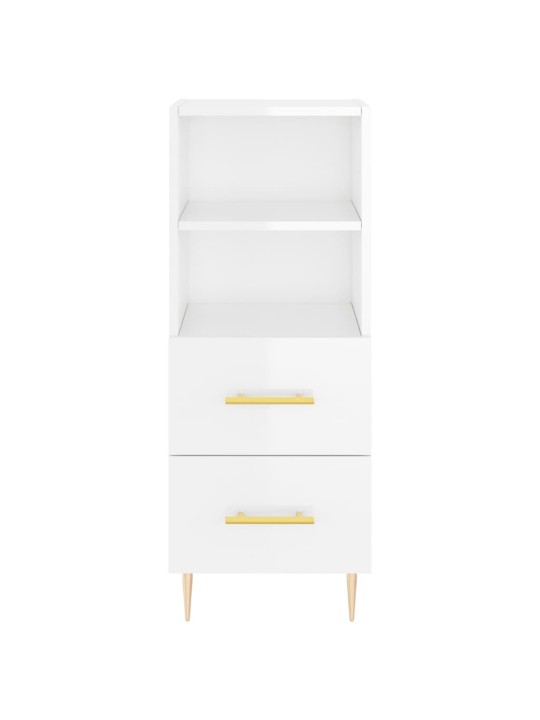 Skříň highboard bílá s vysokým leskem 34,5x34x180 cm kompozit