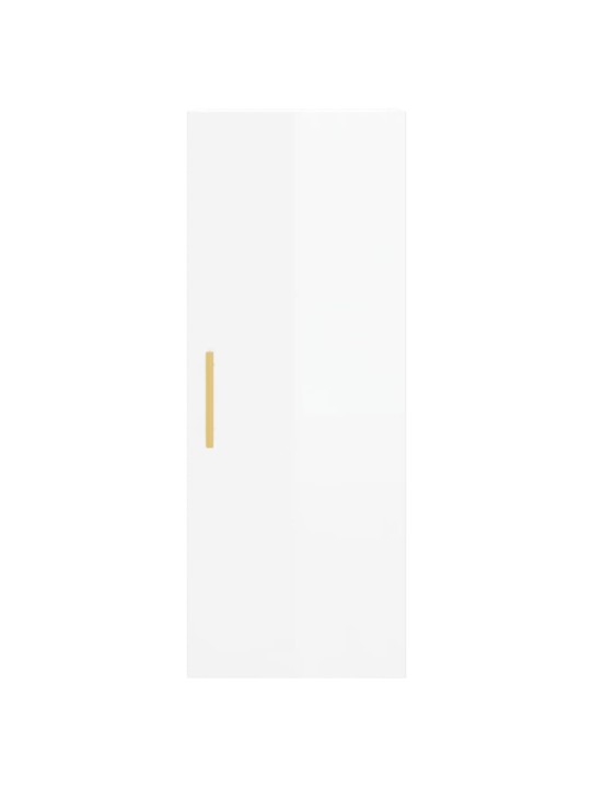 Skříň highboard bílá s vysokým leskem 34,5x34x180 cm kompozit