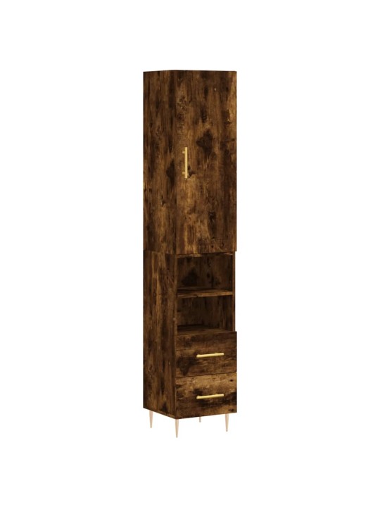 Skříň highboard kouřový dub 34,5 x 34 x 180 cm kompozitní dřevo