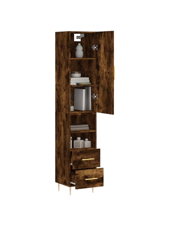 Skříň highboard kouřový dub 34,5 x 34 x 180 cm kompozitní dřevo