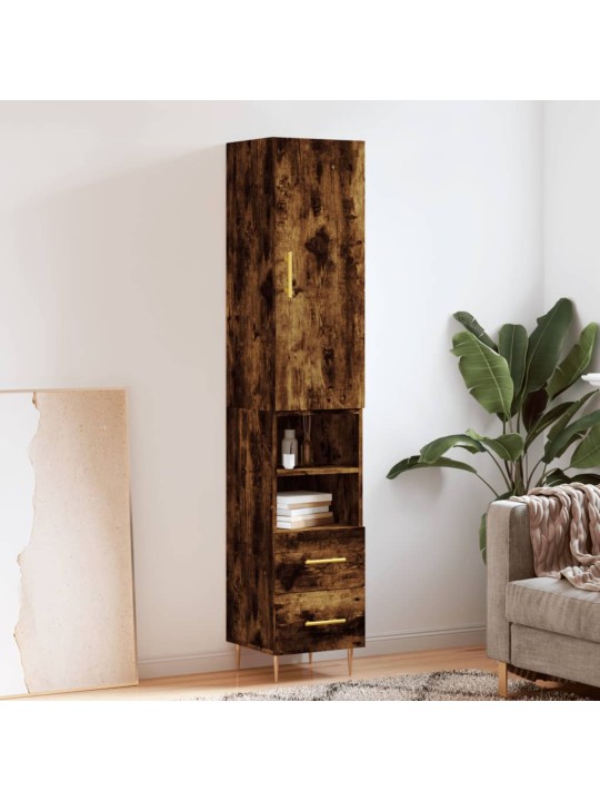 Skříň highboard kouřový dub 34,5 x 34 x 180 cm kompozitní dřevo