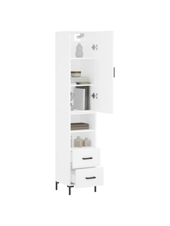 Skříň highboard bílá 34,5 x 34 x 180 cm kompozitní dřevo