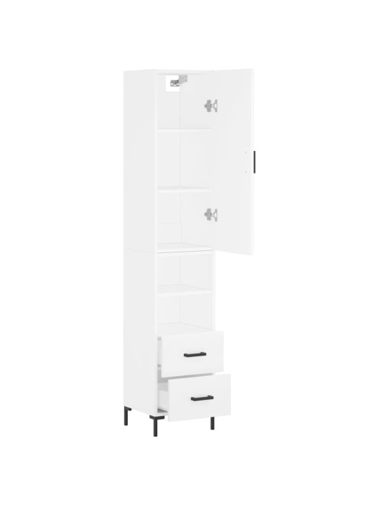 Skříň highboard bílá 34,5 x 34 x 180 cm kompozitní dřevo
