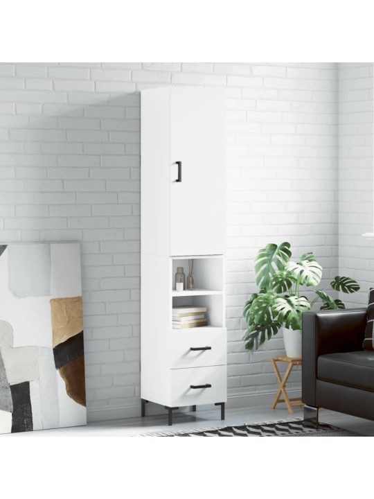 Skříň highboard bílá 34,5 x 34 x 180 cm kompozitní dřevo