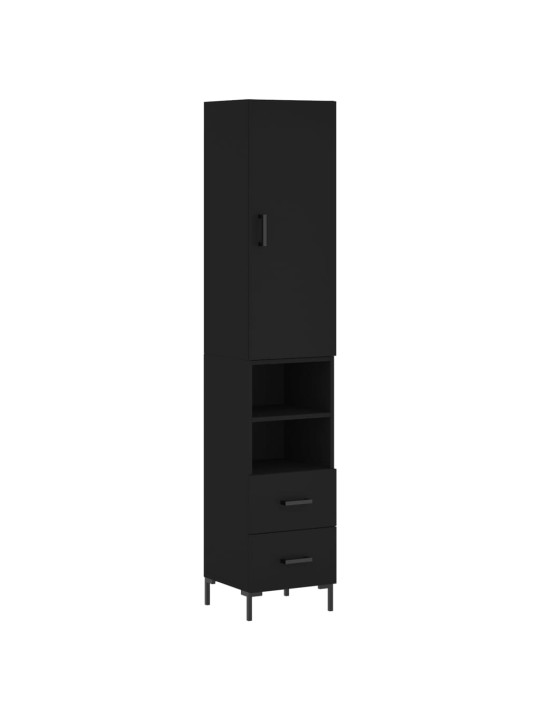 Skříň highboard černá 34,5 x 34 x 180 cm kompozitní dřevo