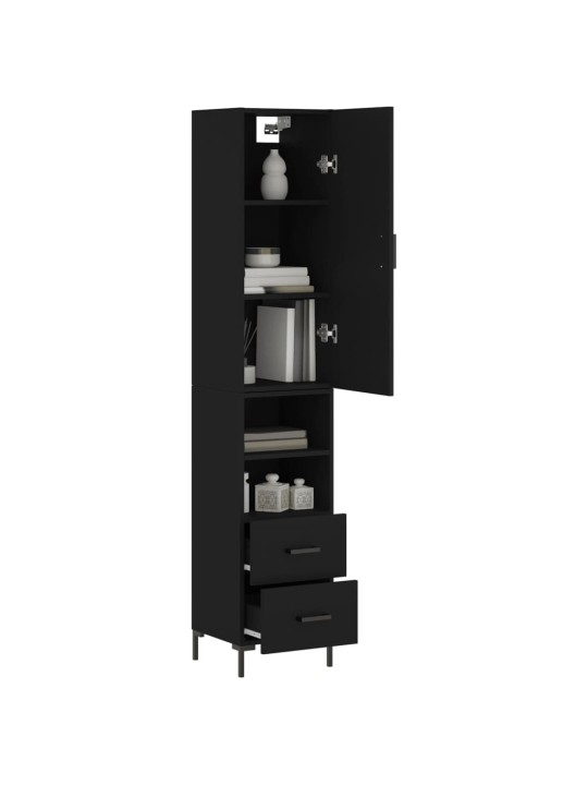 Skříň highboard černá 34,5 x 34 x 180 cm kompozitní dřevo