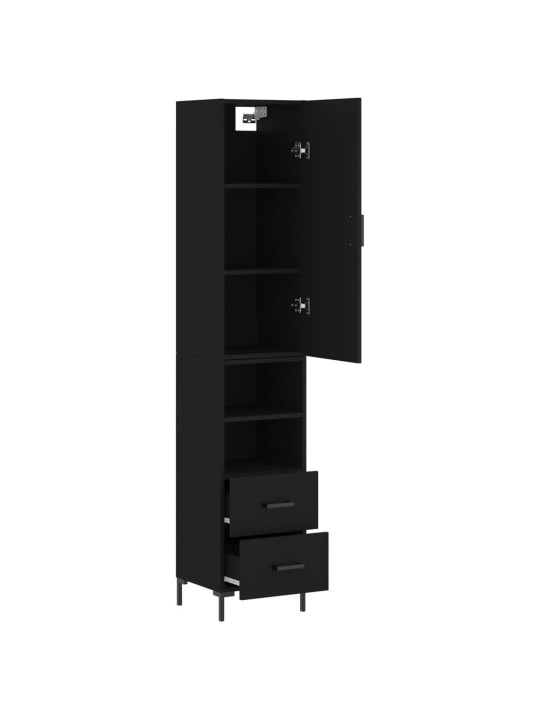 Skříň highboard černá 34,5 x 34 x 180 cm kompozitní dřevo