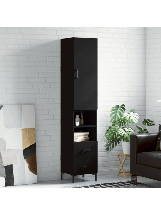 Skříň highboard černá 34,5 x 34 x 180 cm kompozitní dřevo