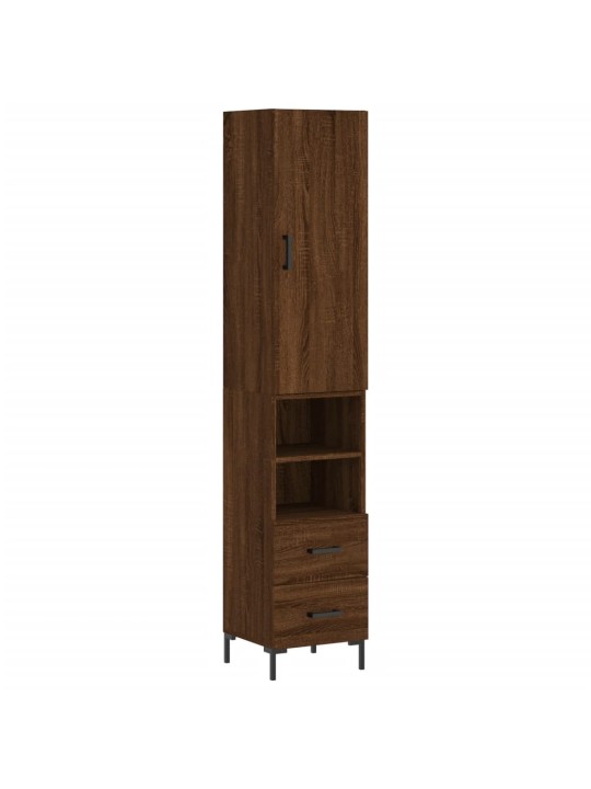 Skříň highboard hnědý dub 34,5 x 34 x 180 cm kompozitní dřevo