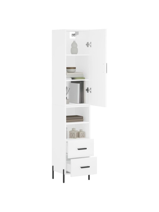 Skříň highboard bílá 34,5 x 34 x 180 cm kompozitní dřevo