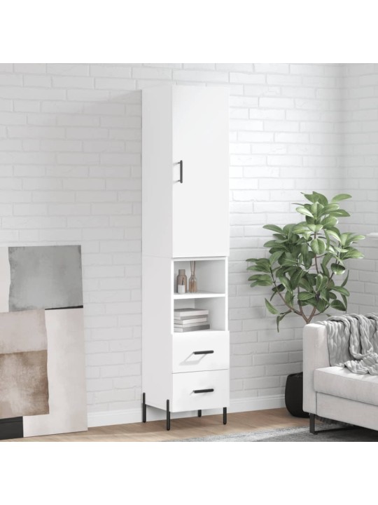 Skříň highboard bílá 34,5 x 34 x 180 cm kompozitní dřevo