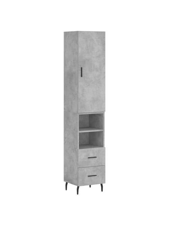 Skříň highboard betonově šedá 34,5x34x180 cm kompozitní dřevo
