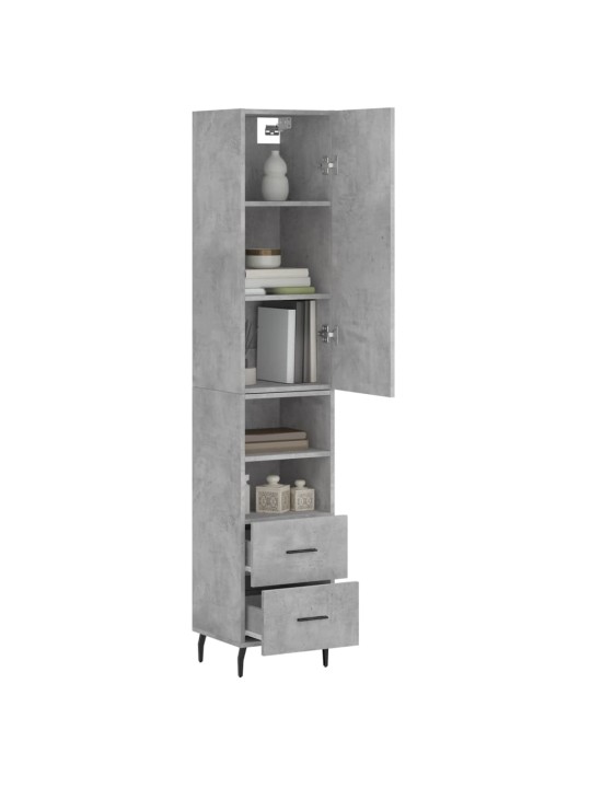 Skříň highboard betonově šedá 34,5x34x180 cm kompozitní dřevo