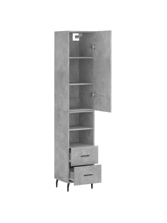 Skříň highboard betonově šedá 34,5x34x180 cm kompozitní dřevo