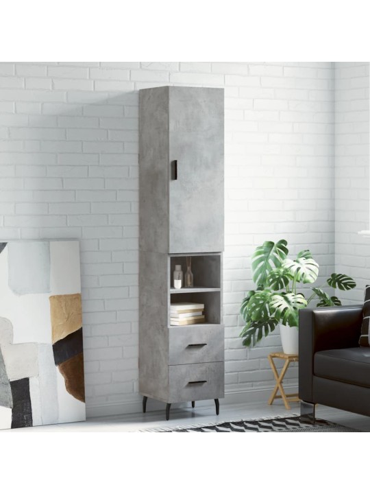 Skříň highboard betonově šedá 34,5x34x180 cm kompozitní dřevo