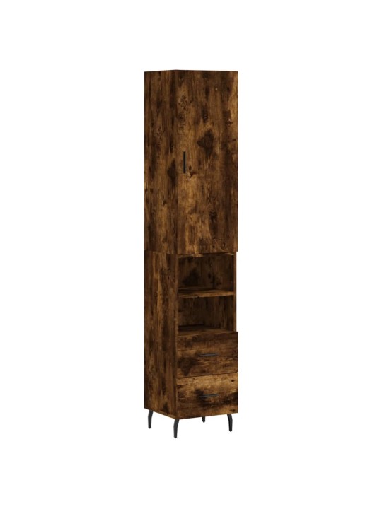Skříň highboard kouřový dub 34,5 x 34 x 180 cm kompozitní dřevo