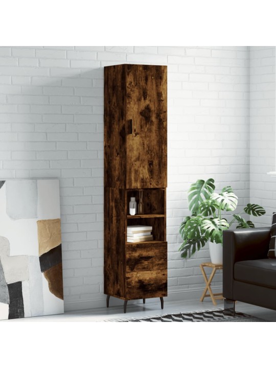 Skříň highboard kouřový dub 34,5 x 34 x 180 cm kompozitní dřevo