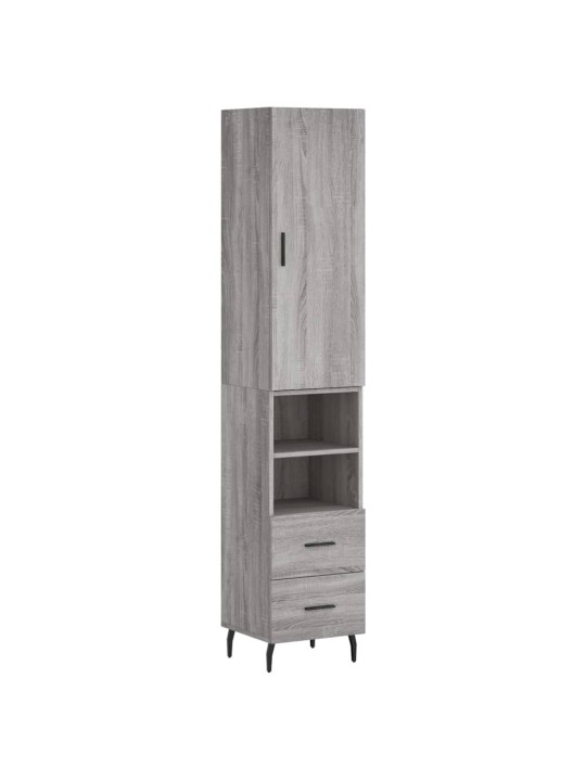 Skříň highboard šedá sonoma 34,5 x 34 x 180 cm kompozitní dřevo