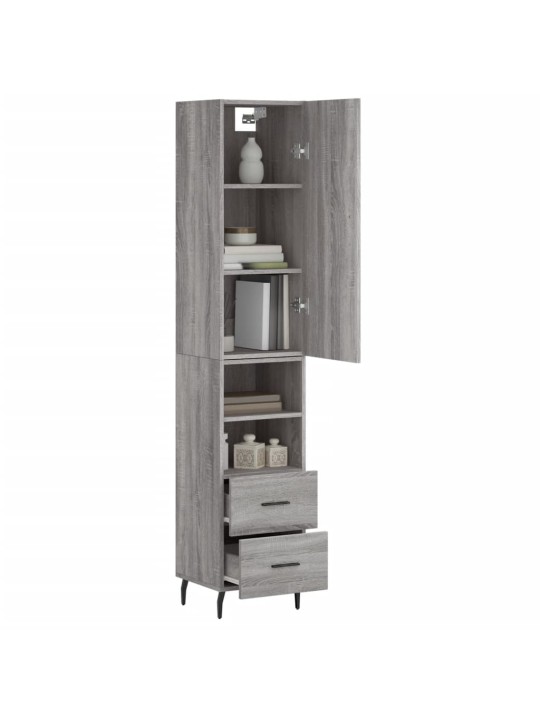 Skříň highboard šedá sonoma 34,5 x 34 x 180 cm kompozitní dřevo