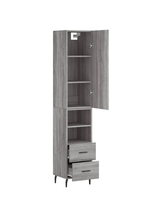 Skříň highboard šedá sonoma 34,5 x 34 x 180 cm kompozitní dřevo