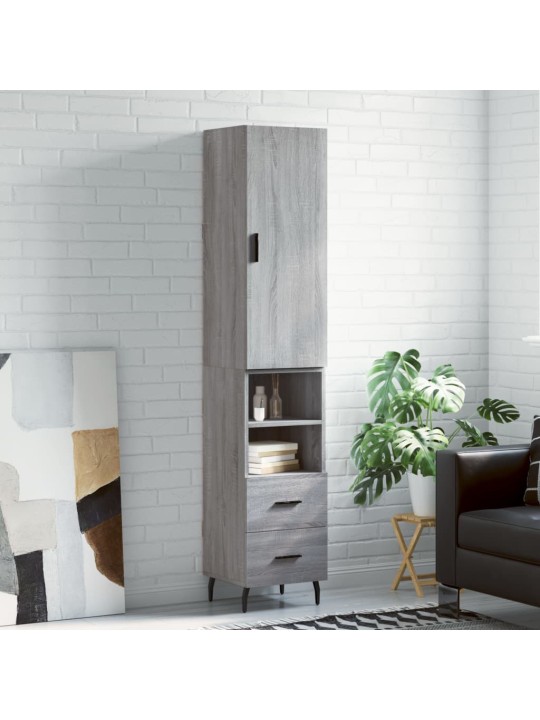 Skříň highboard šedá sonoma 34,5 x 34 x 180 cm kompozitní dřevo