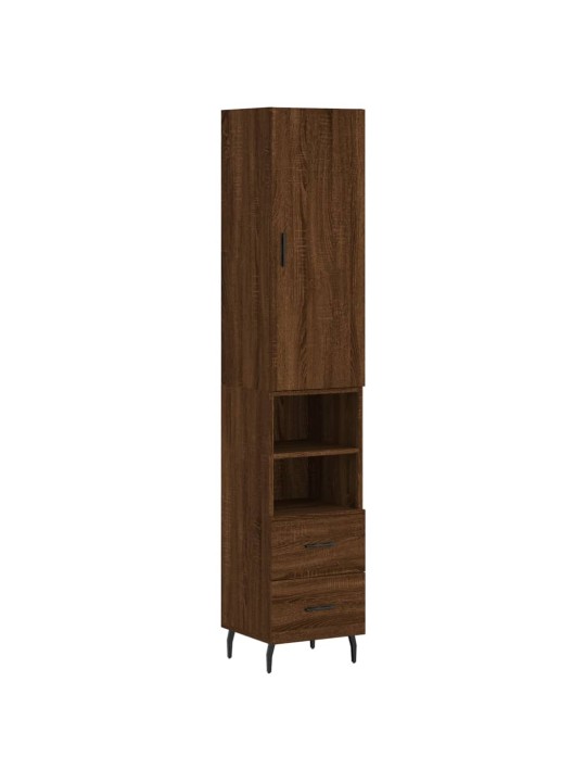 Skříň highboard hnědý dub 34,5 x 34 x 180 cm kompozitní dřevo