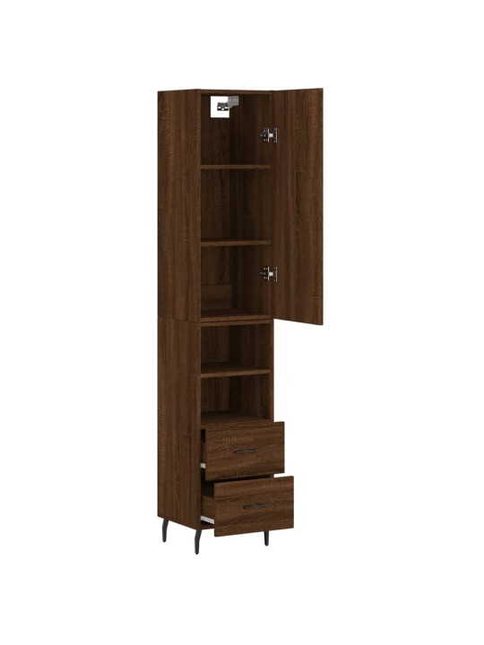 Skříň highboard hnědý dub 34,5 x 34 x 180 cm kompozitní dřevo