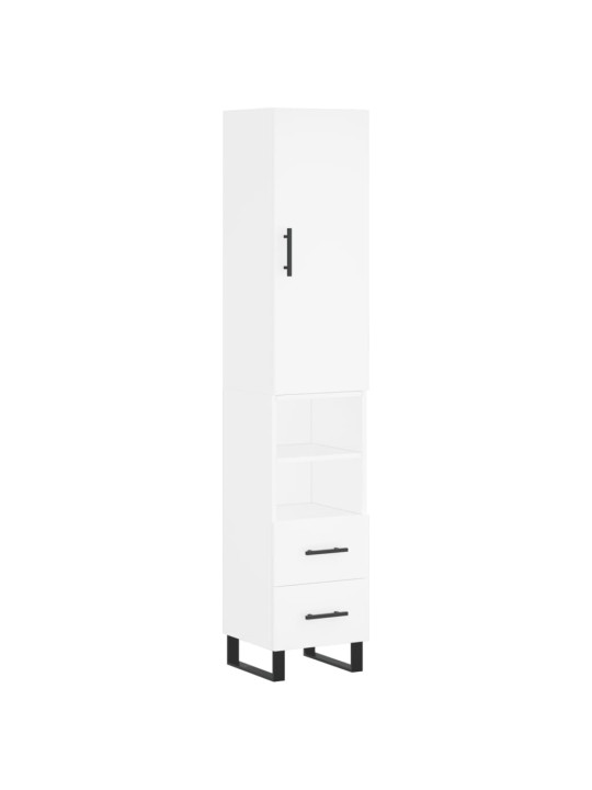 Skříň highboard bílá 34,5 x 34 x 180 cm kompozitní dřevo