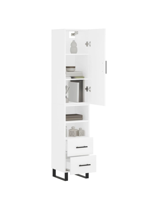 Skříň highboard bílá 34,5 x 34 x 180 cm kompozitní dřevo