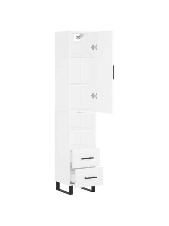 Skříň highboard bílá 34,5 x 34 x 180 cm kompozitní dřevo