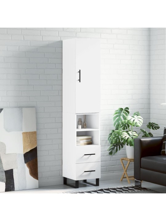 Skříň highboard bílá 34,5 x 34 x 180 cm kompozitní dřevo