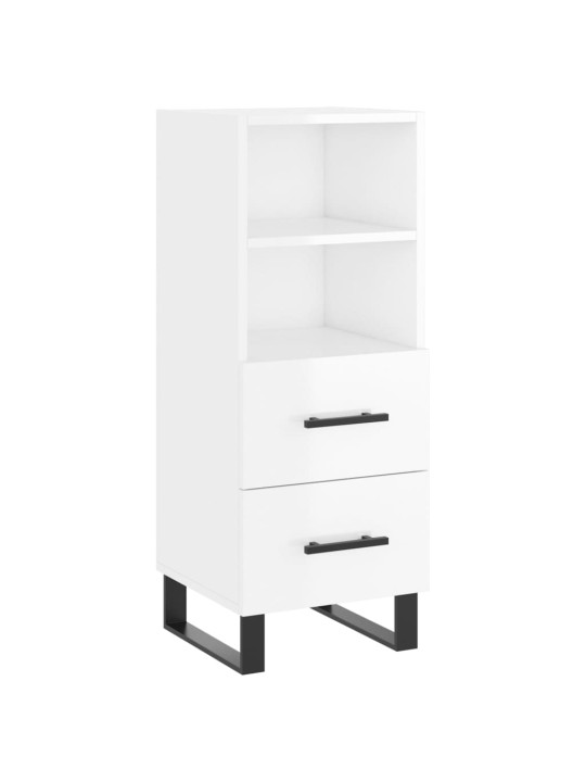 Skříň highboard bílá s vysokým leskem 34,5x34x180 cm kompozit