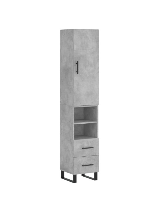 Skříň highboard betonově šedá 34,5x34x180 cm kompozitní dřevo