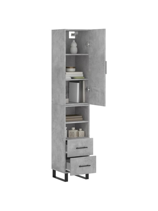 Skříň highboard betonově šedá 34,5x34x180 cm kompozitní dřevo